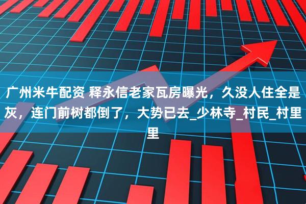 广州米牛配资 释永信老家瓦房曝光，久没人住全是灰，连门前树都倒了，大势已去_少林寺_村民_村里