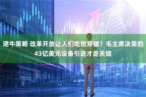 珺牛策略 改革开放让人们吃饱穿暖？毛主席决策的43亿美元设备引进才是关键