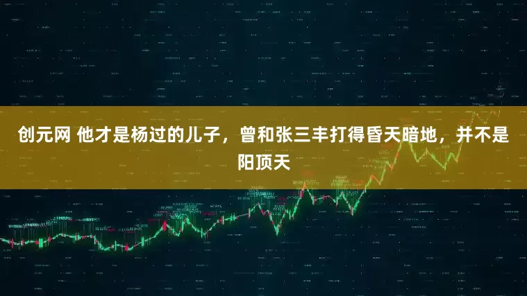 创元网 他才是杨过的儿子，曾和张三丰打得昏天暗地，并不是阳顶天